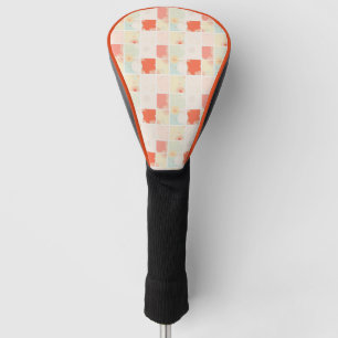 Retro daisy Red Pink Aqua Blue Floral Birthday par Golf Head Cover