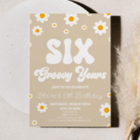 Retro Daisy Six Groovy Years 6th Birthday Party