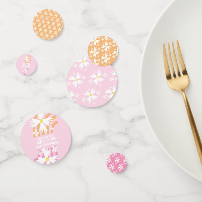 Retro Daisy Way Two Groovy Rainbow Party   Confetti (Group)