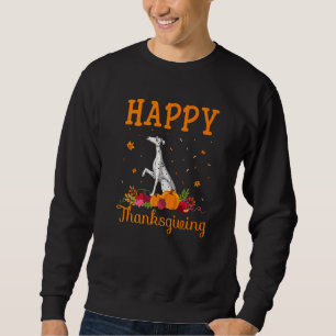 Retro Dalmatian Dog Happy Thanksgiving Matching Fa Sweatshirt