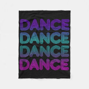 Retro Dance For Dancers I Love Dancing Teens Kids  Fleece Blanket