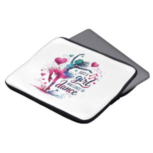 Retro Dance Just A Girl Who Loves to Dance Laptop Sleeve