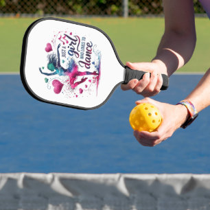 Retro Dance Just A Girl Who Loves to Dance Pickleball Paddle