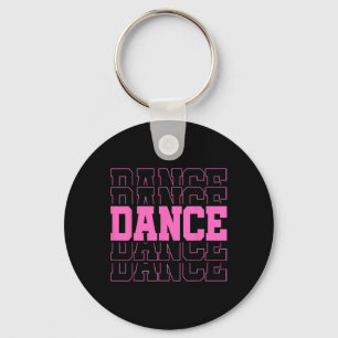 Retro Dance Women Girls Kids Dancing Cute Dancer Key Ring