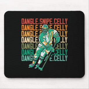 Retro Dangle Snipe Celly Winter Sports Ice Hockey Mouse Pad