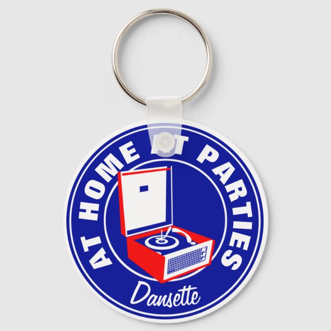 Retro Dansette Bermuda record player Key Ring (Front)