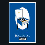 Retro Dansette record player Pop Art poster<br><div class="desc">Retro record player Pop Art poster</div>