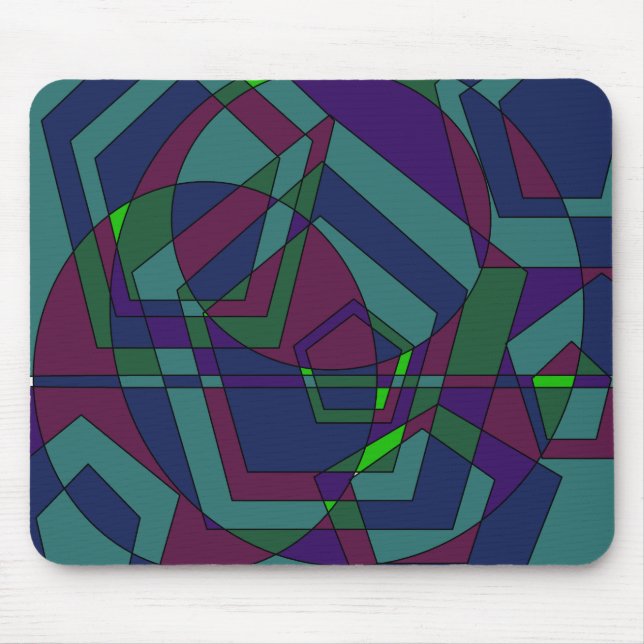 Retro Dark Abstract Mouse Pad (Front)