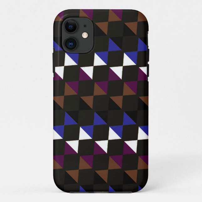 Retro Dark Diamond Argyle Case-Mate iPhone Case (Back)