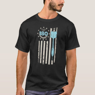 Retro Dart USA Flag & Vintage Dart 180 Men's Dart T-Shirt