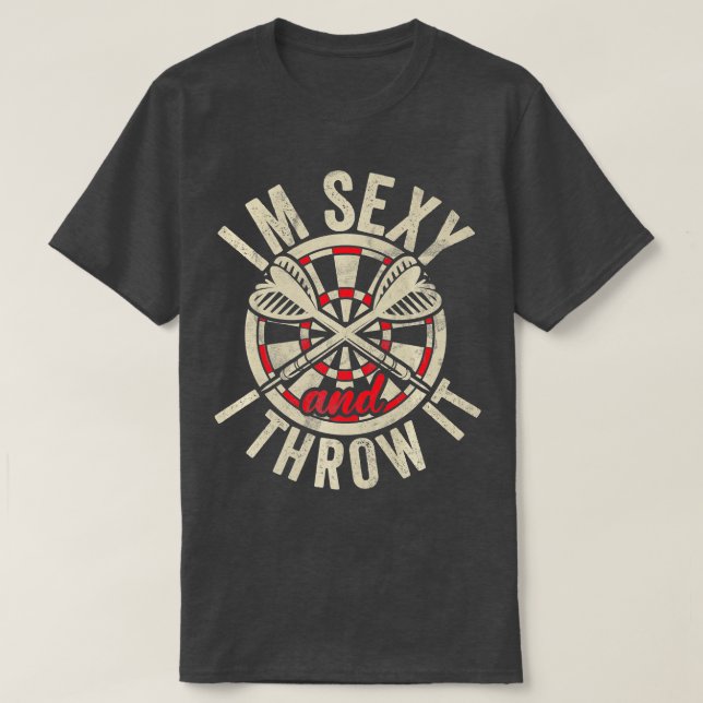 Retro Dartboard Dartboard 180 for Men Dart Players T-Shirt (Design Front)