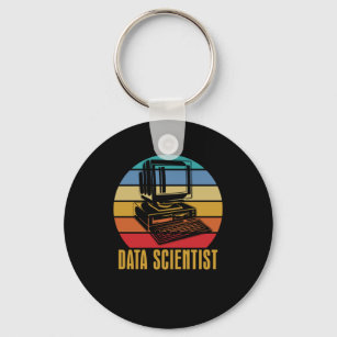 Retro Data Science Vintage Scientist Engineer Key Ring
