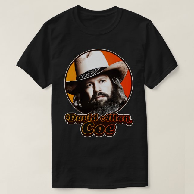 Retro David Allan Coe Tribute T-Shirt (Design Front)