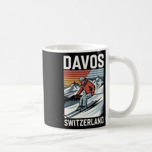 Retro Davos Switzerland Ski Resort Coffee Mug