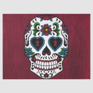 Retro Day of the Dead Sugar Skull Tissue Paper