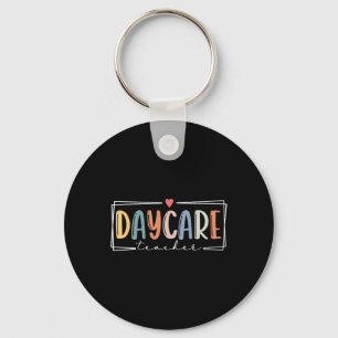 Retro Daycare Provider Teacher Back To School  Key Ring