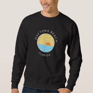 Retro Daytona Beach Florida Colourful Ocean Sunset Sweatshirt