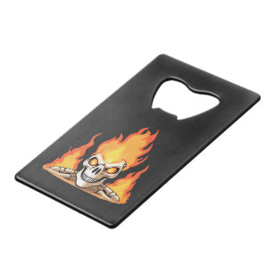 Retro Dead Burning skeleton Skull in Fire
