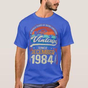 Retro December 1984 38 Year Old Fishing Lover 38th T-Shirt
