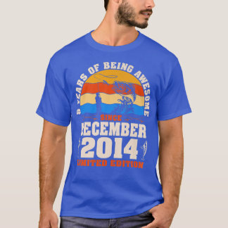 Retro December 2014 8 Year Old Fishing Lovers 8th T-Shirt