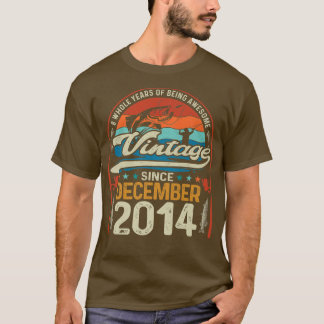 Retro December 2014 8 Year Old Fishing Lovers 8th T-Shirt