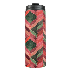 Retro decorative 70s 60s style thermal tumbler