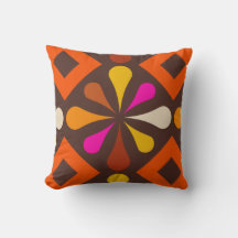 Retro decorative pillow 70s 60s style