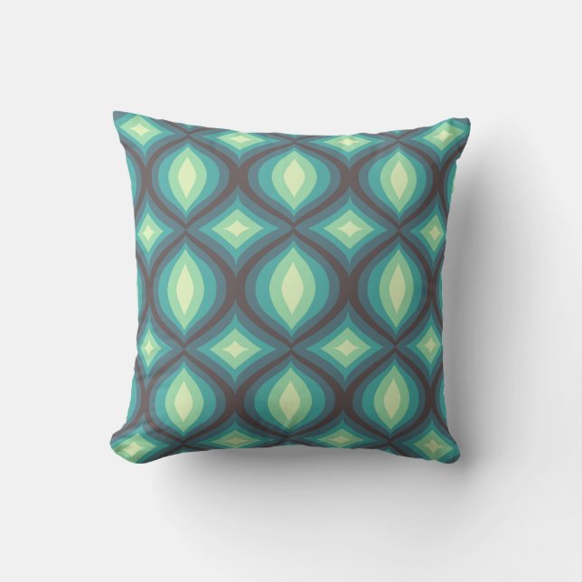 Retro decorative pillow 70s 60s style (Front)
