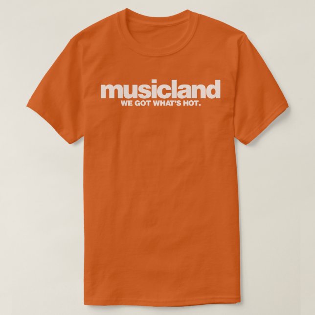 Retro Defunct Musicland Record Store T-Shirt (Design Front)