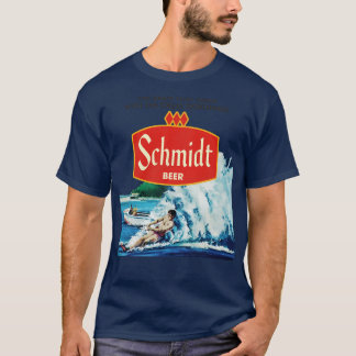 Retro Defunct Schmidt Beer Waterskiing T-Shirt