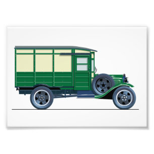 Retro delivery truck  photo print