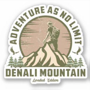 Retro Denali Mountain Hike Sunset T-Shirt