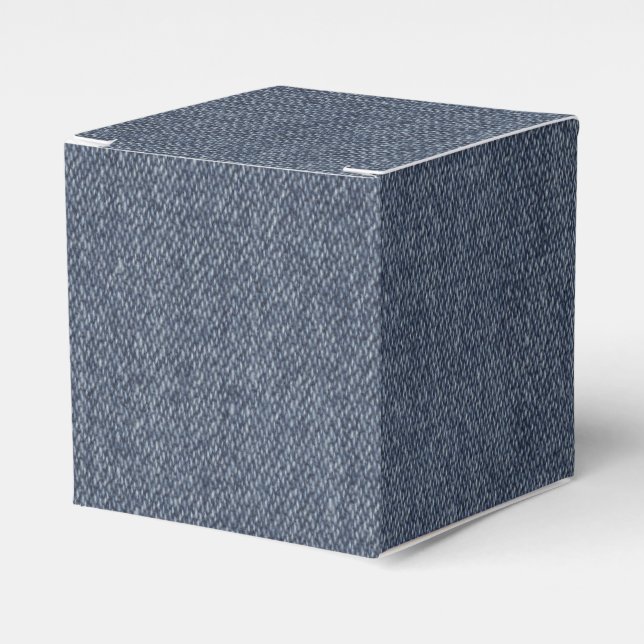 Retro Denim Texture Favour Box (Front Side)