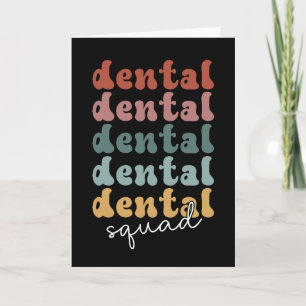 Retro Dental Squad   Dental Team   Dental Staff  Card