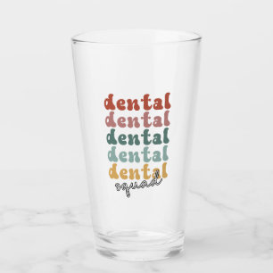 Retro Dental Squad   Dental Team   Dental Staff Glass