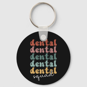 Retro Dental Squad Dental Team Dental Staff Key Ring