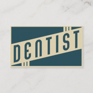 retro dentist business card