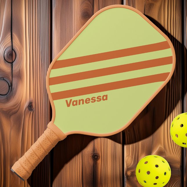 Retro Desert Cactus Three Stripes with Name Pickleball Paddle (Creator Uploaded)