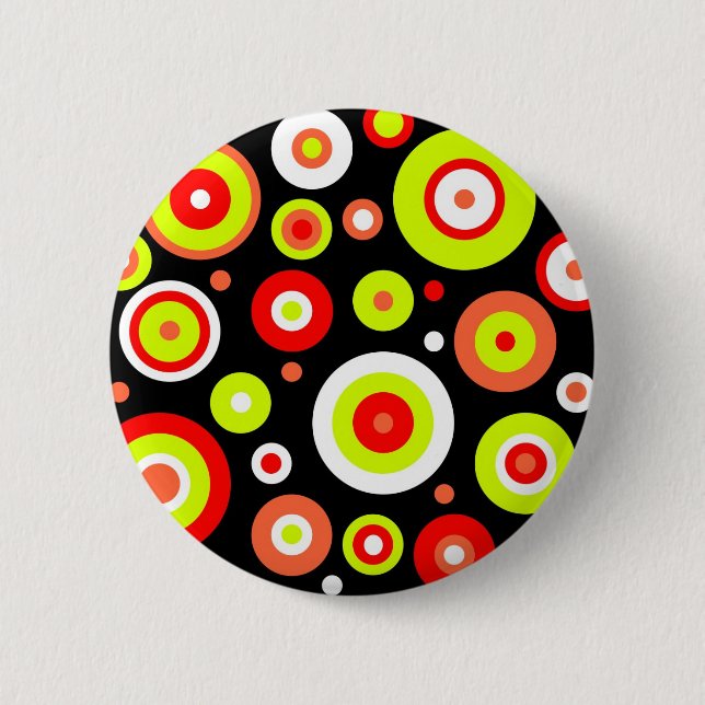 Retro design 6 cm round badge (Front)