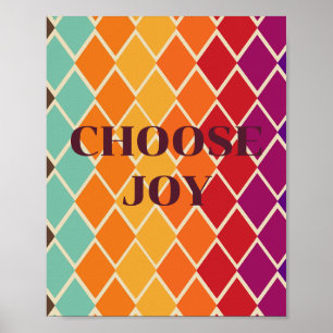 Retro design, Choose Joy Poster
