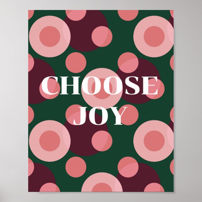 Retro design, choose joy Poster  (Front)
