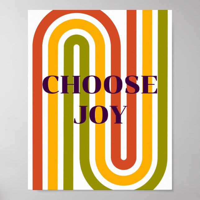 Retro design, Choose Joy Poster (Front)
