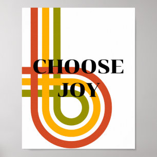 Retro design, Choose Joy Poster