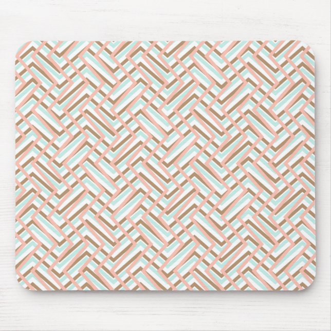 Retro design in pastel colours mouse pad (Front)