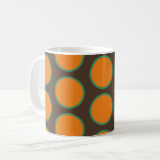 Retro design of the 1970s vintage coffee mug
