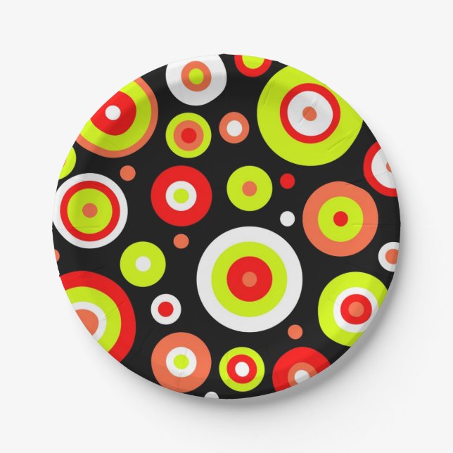 Retro design paper plate (Front)