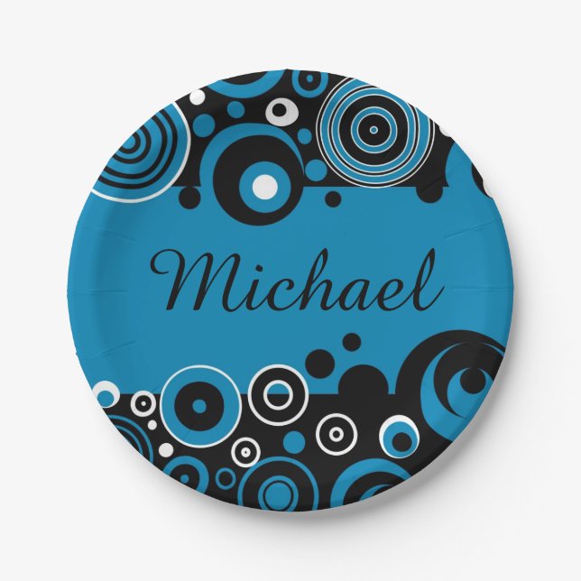 Retro design paper plate (Front)