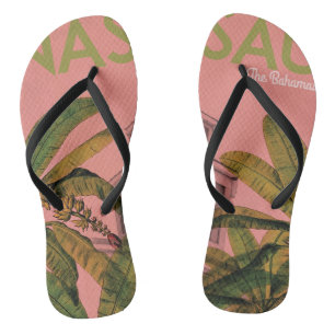Retro design patterned thongs or flip flops