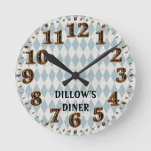 Retro Design Personalised Clock Template