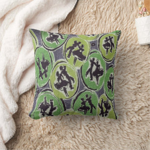 Retro Design Rock & Roll Dancing Couple Cushion